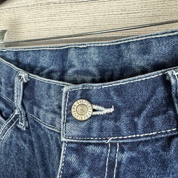 John Galt Women's High Waisted Carpenter Baggy Fit Blue Jeans Size Small - Picture 3 of 8